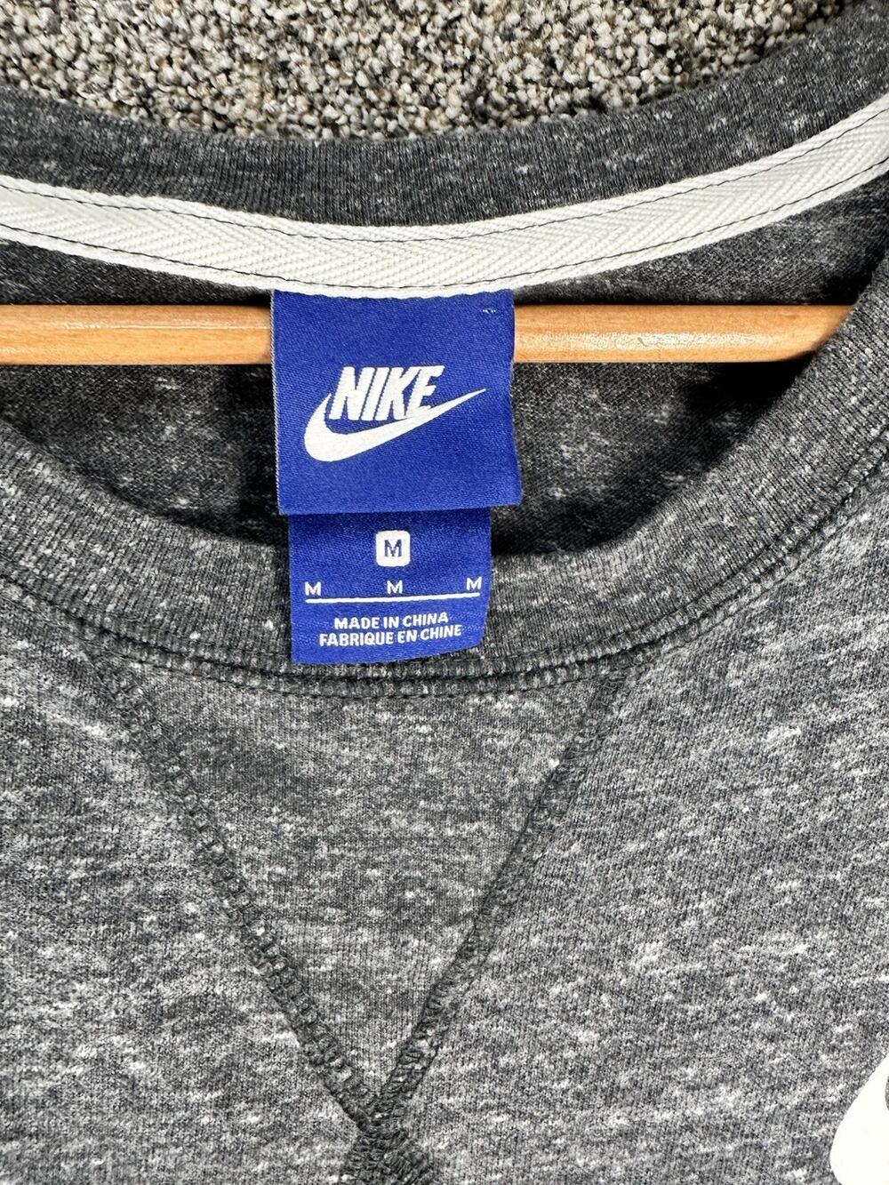 Nike Sportswear Gym Vintage Dress Womens Med Gray Tunic Longline T Shirt Casual